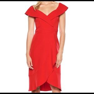 Bardot Tulip Red Dress. Size S, 6.